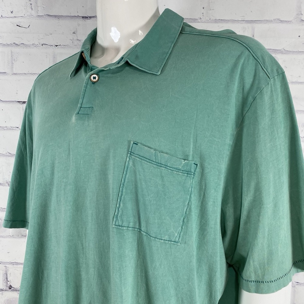 Tommy Bahama Polo Shirt Men's 3XL Short Sleeve Grandview Coast Polo Teal NWT